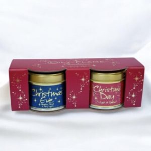 Lily-flame Mini tin duo. Christmas Eve and Christmas Day