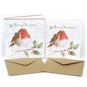 Wrendale Robin Christmas Cards (8 pack)