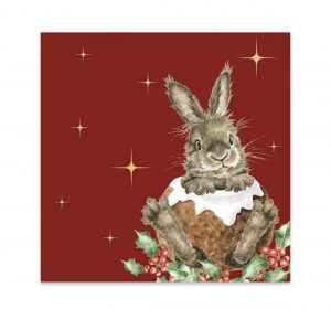 Wrendale Rabbit - Merry Little Christmas Lunch Napkins