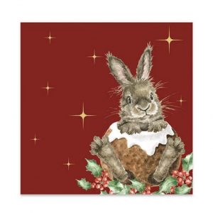 Wrendale Rabbit - Merry Little Christmas Lunch Napkins
